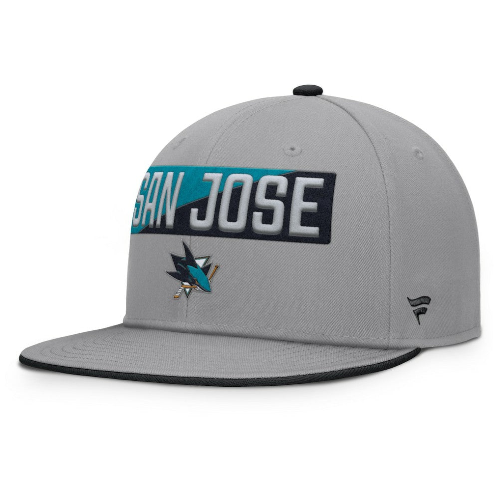 NHL San Jose Sharks Fanatics Fundamentals Duo Split Logo Snapback Hat