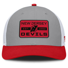 NHL New Jersey Devils Fanatics Fundamental Adapt Trucker Adjustable Hat