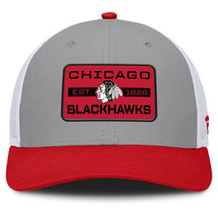 NHL Chicago Blackhawks Fanatics Fundamental Adapt Trucker Adjustable Hat