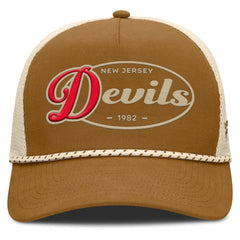 NHL New Jersey Devils Fanatics Heritage Fetch A-Frame Trucker Adjustable Hat