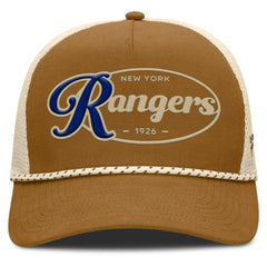 NHL New York Rangers Fanatics Heritage Fetch A-Frame Trucker Adjustable Hat