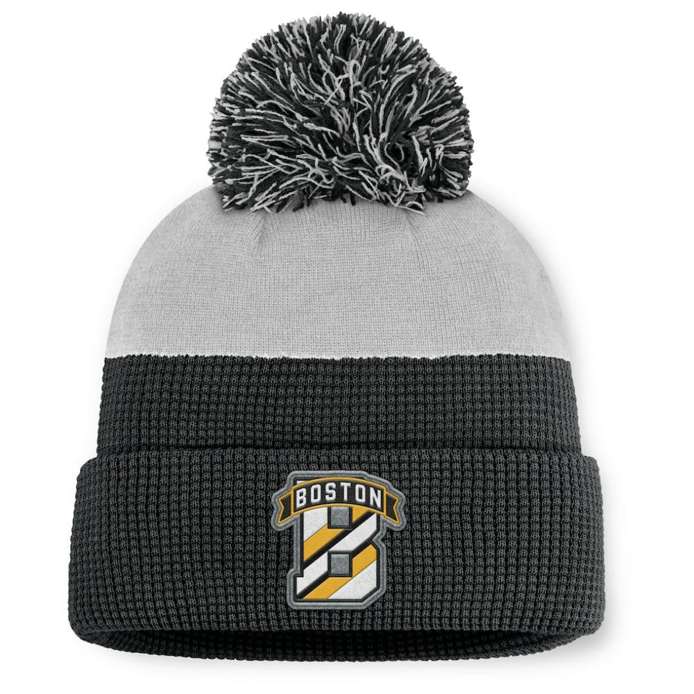 NHL Boston Bruins Fanatics Authentic Pro Home Ice Cuffed Knit Hat with Pom
