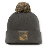 NHL New York Rangers Fanatics Authentic Pro Military Appreciation Cuffed Knit Hat with Pom