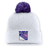 NHL New York Rangers Fanatics Authentic Pro Hockey Fights Cancer Cuffed Knit Hat with Pom