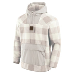 Elements Plaid Polar Fleece Quarter-Zip Hoodie - New York Giants Hoodies