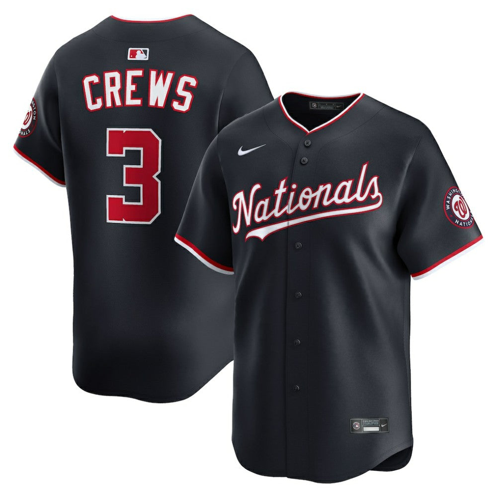 Navy Dylan Crews Washington Nationals Nike Alternate Limited Jersey
