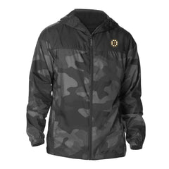 NHL Boston Bruins Columbia Camo Flash Challenger Omni-Shade Full-Zip Hoodie Windbreaker