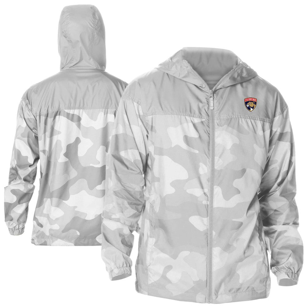 NHL Florida Panthers Columbia Camo Flash Challenger Omni-Shade Full-Zip Hoodie Windbreaker