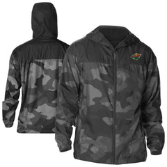 NHL Minnesota Wild Columbia Camo Flash Challenger Omni-Shade Full-Zip Hoodie Windbreaker