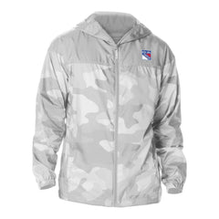 NHL New York Rangers Columbia Camo Flash Challenger Omni-Shade Full-Zip Hoodie Windbreaker