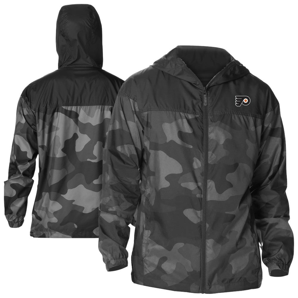 NHL Philadelphia Flyers Columbia Camo Flash Challenger Omni-Shade Full-Zip Hoodie Windbreaker