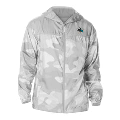 NHL San Jose Sharks Columbia Camo Flash Challenger Omni-Shade Full-Zip Hoodie Windbreaker