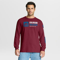 NHL Colorado Avalanche Fanatics Goal Crease Legacy Long Sleeve T-Shirt