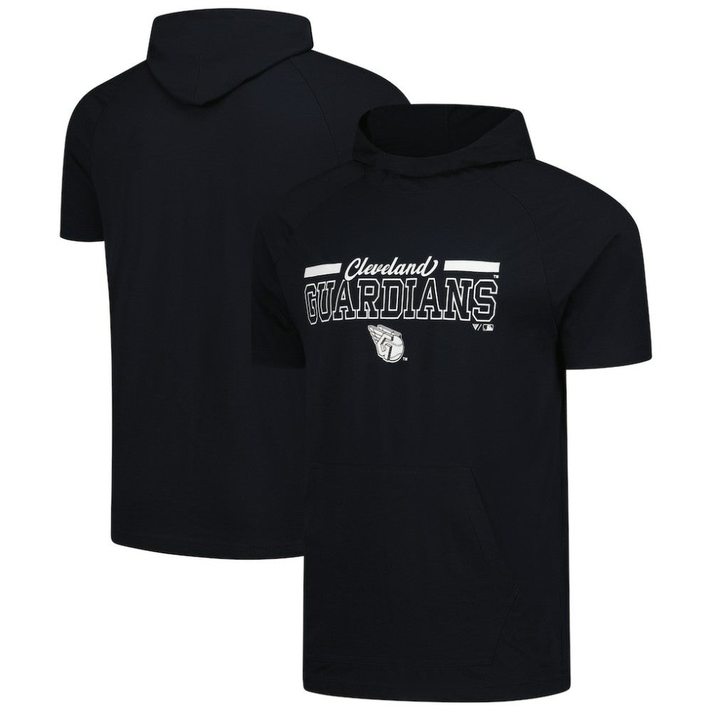 Black Cleveland Guardians Levelwear Phase Vanguard Hoodie T-Shirt