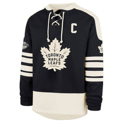NHL Auston Matthews Toronto Maple Leafs '47 Player Name & Number Sweep Check Eternal Lacer Sweatshirt