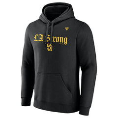 Black San Diego Padres Fanatics Unisex LA Strong Fleece Pullover Hoodie