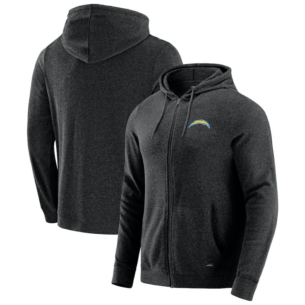 J. Palmer Players Lounge Tri-Blend Full-Zip Hoodie - Los Angeles Chargers Hoodies
