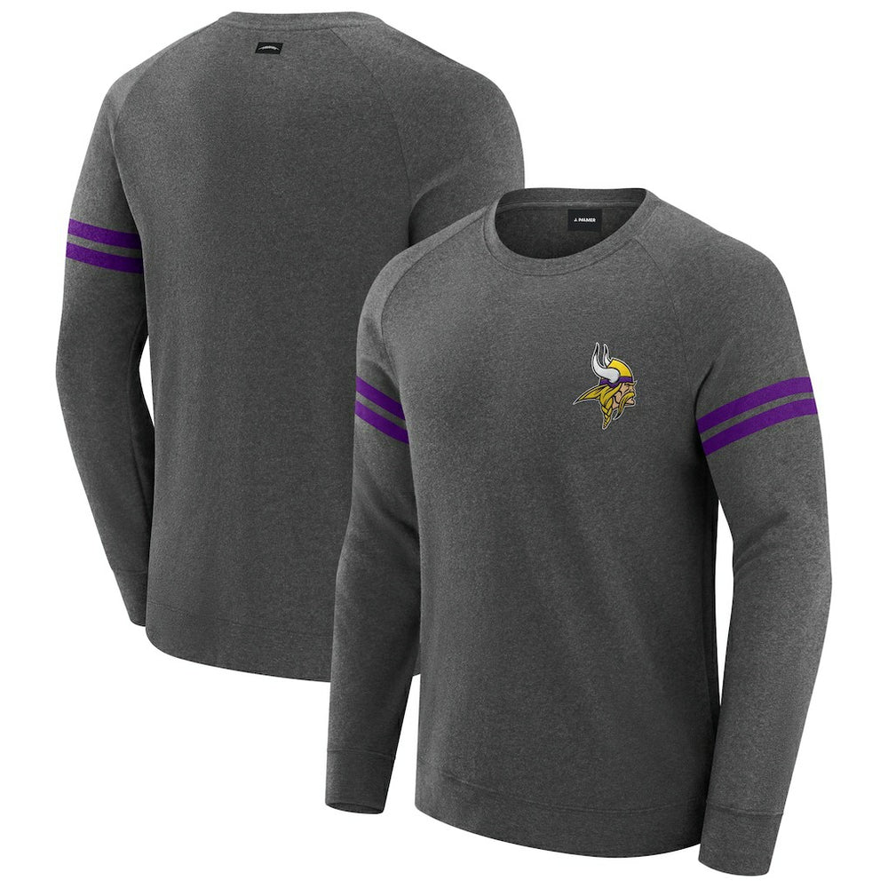 J. Palmer Players Lounge Raglan Tri-Blend Sweatshirt - Minnesota Vikings Sweatshirts