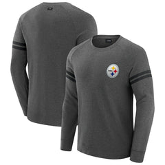 J. Palmer Players Lounge Raglan Tri-Blend Sweatshirt - Pittsburgh Steelers Sweatshirts