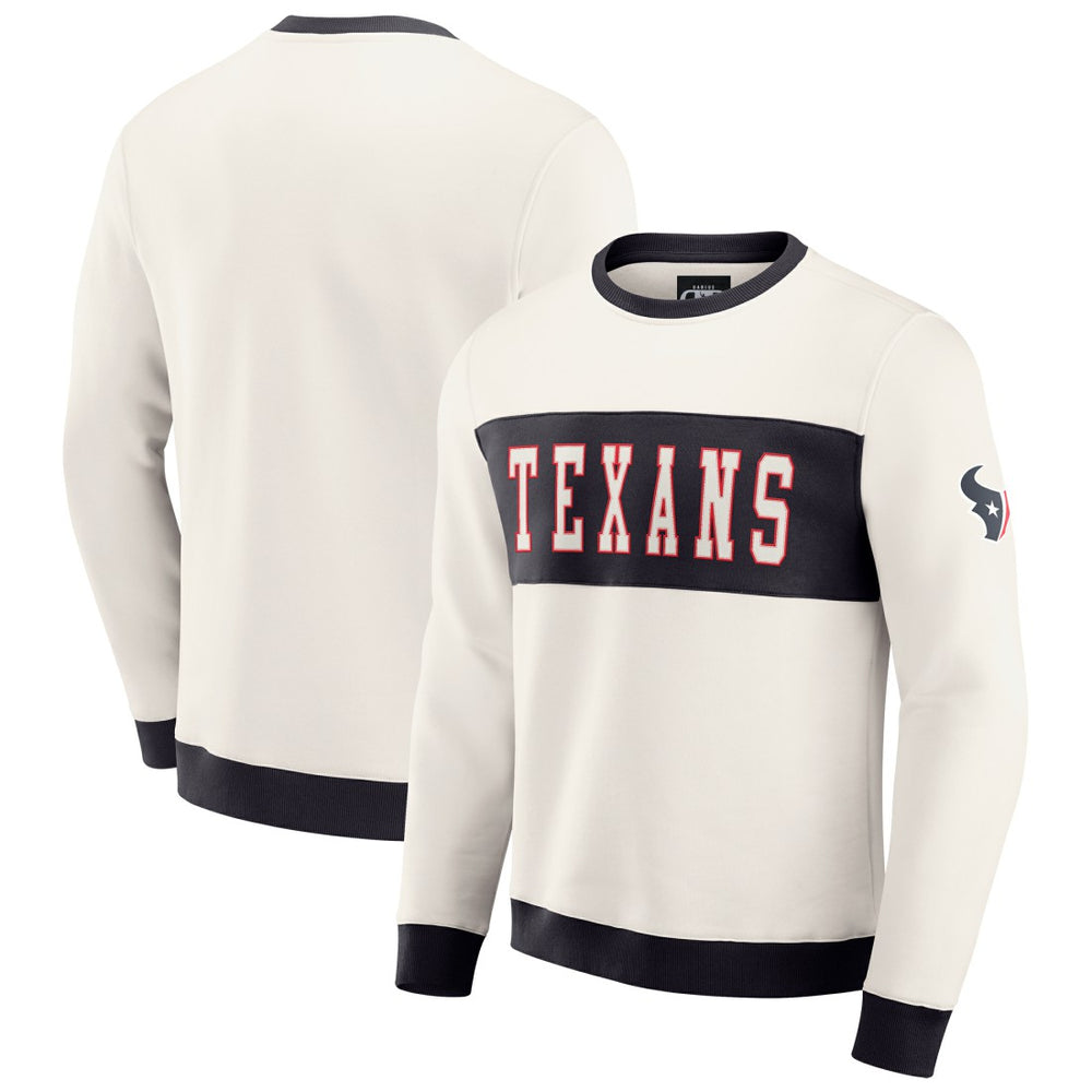 Darius Rucker Collection Colorblock Pullover Sweatshirt - Houston Texans Pullover