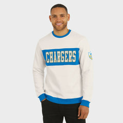 Darius Rucker Collection Colorblock Pullover Sweatshirt - Los Angeles Chargers Pullover