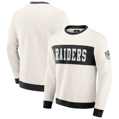 Darius Rucker Collection Colorblock Pullover Sweatshirt - Las Vegas Raiders Pullover