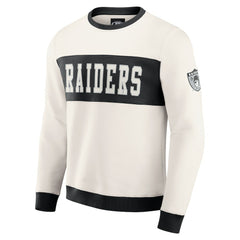 Darius Rucker Collection Colorblock Pullover Sweatshirt - Las Vegas Raiders Pullover