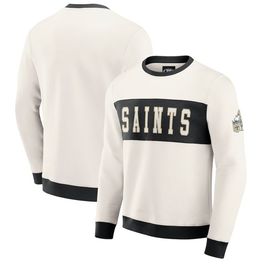 Darius Rucker Collection Colorblock Pullover Sweatshirt - New Orleans Saints Pullover