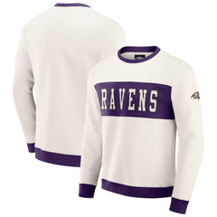 Darius Rucker Collection Colorblock Pullover Sweatshirt - Baltimore Ravens Pullover