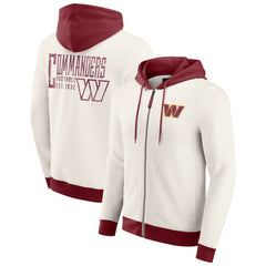 Darius Rucker Collection Distressed Graphics Full-Zip Hoodie - Washington Commanders Hoodies