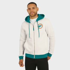 Darius Rucker Collection Distressed Graphics Full-Zip Hoodie - Miami Dolphins Hoodies