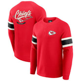 Darius Rucker Collection Waffle-Knit Raglan Long Sleeve Henley T-Shirt - Kansas City Chiefs T-shirts