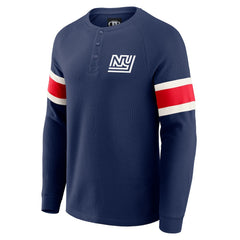 Darius Rucker Collection Waffle-Knit Raglan Long Sleeve Henley T-Shirt - New York Giants T-shirts