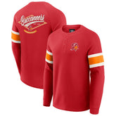 Darius Rucker Collection Waffle-Knit Raglan Long Sleeve Henley T-Shirt - Tampa Bay Buccaneers T-shirts