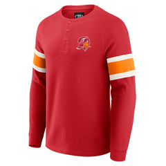 Darius Rucker Collection Waffle-Knit Raglan Long Sleeve Henley T-Shirt - Tampa Bay Buccaneers T-shirts