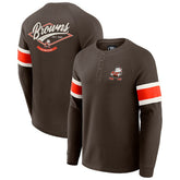Darius Rucker Collection Waffle-Knit Raglan Long Sleeve Henley T-Shirt - Cleveland Browns T-shirts