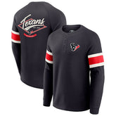 Darius Rucker Collection Waffle-Knit Raglan Long Sleeve Henley T-Shirt - Houston Texans T-shirts