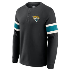 Darius Rucker Collection Waffle-Knit Raglan Long Sleeve Henley T-Shirt - Jacksonville Jaguars T-shirts