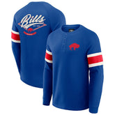 Darius Rucker Collection Waffle-Knit Raglan Long Sleeve Henley T-Shirt - Buffalo Bills T-shirts