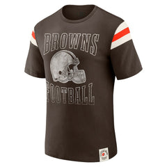 Darius Rucker Collection Football Stripe Sleeve T-Shirt - Cleveland Browns T-shirts
