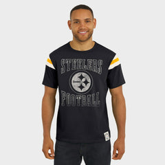 Darius Rucker Collection Football Stripe Sleeve T-Shirt - Pittsburgh Steelers T-shirts
