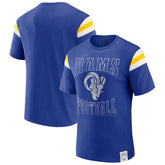 Darius Rucker Collection Football Stripe Sleeve T-Shirt - Los Angeles Rams T-shirts