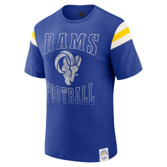 Darius Rucker Collection Football Stripe Sleeve T-Shirt - Los Angeles Rams T-shirts