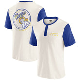 Darius Rucker Collection Henley Colorblock Slub Pocket T-Shirt - Los Angeles Rams T-shirts