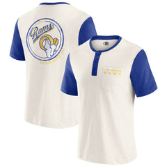 Darius Rucker Collection Henley Colorblock Slub Pocket T-Shirt - Los Angeles Rams T-shirts