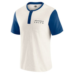 Darius Rucker Collection Henley Colorblock Slub Pocket T-Shirt - Indianapolis Colts T-shirts