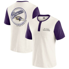 Darius Rucker Collection Henley Colorblock Slub Pocket T-Shirt - Baltimore Ravens T-shirts