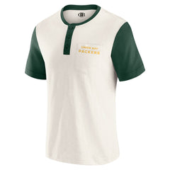 Darius Rucker Collection Henley Colorblock Slub Pocket T-Shirt - Green Bay Packers T-shirts