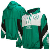Mitchell & Ness Boston Celtics Hardwood Classics Team Origins Anorak Quarter-Zip Windbreaker Jacket