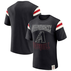 Black Arizona Diamondbacks Darius Rucker Collection by Fanatics Distressed Sleeve Stripe T-Shirt